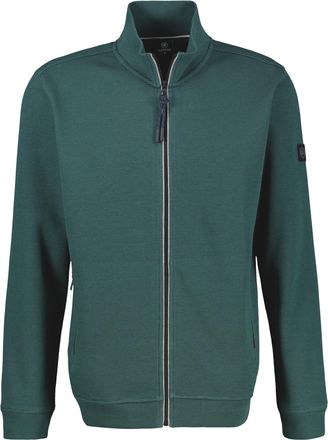 Lerros Sweatjacke LERROS, Herren, Gr. XXL, soft teal, Web, Obermaterial: 90% Baumwolle, 10% Polyester, unifarben, normal h&uuml;ftbedeckend, Rundhals, B&uuml;ndchen, S