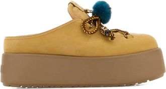 Fendi Mules con pompon - Toni neutri