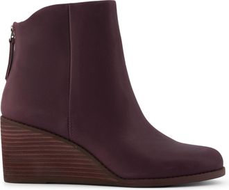 Toms Casey Blackberry Leather Wedge Boot