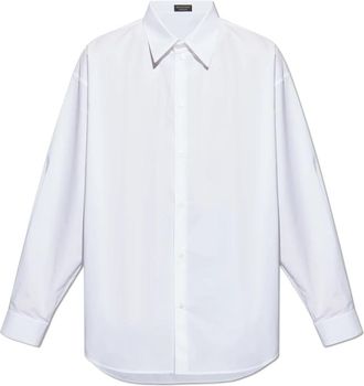 Balenciaga Oversized shirt - Heren - Zakelijke Overhemden - Wit - XL - Katoen - Overhemden
