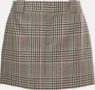 Chloé Checked wool miniskirt