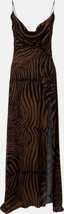 Blumarine Zebra-print maxi dress