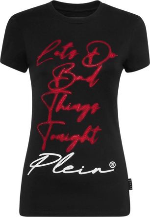 Philipp Plein T-Shirt Pure - Dames - T-shirts - Zwart - S - Katoen - Tops