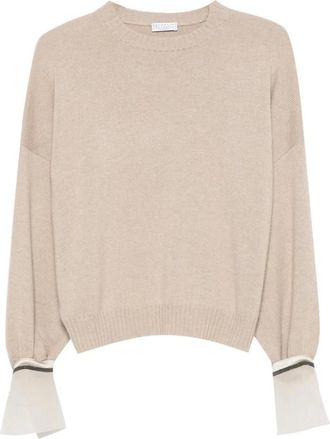 Brunello Cucinelli Mujer, Jerseys, Beige, Talla: S