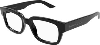 Alexander McQueen Glasses - Heren - Brillen - Zwart - 52 MM - Accessoires
