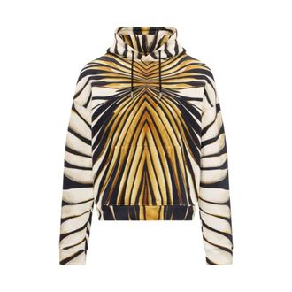 Roberto Cavalli Hoodies, male, Multicolor, Size: XL Graphic Hoodie