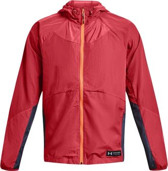 Under Armour Rush Woven Full Zip Jacket Coral Red 1377181-638
