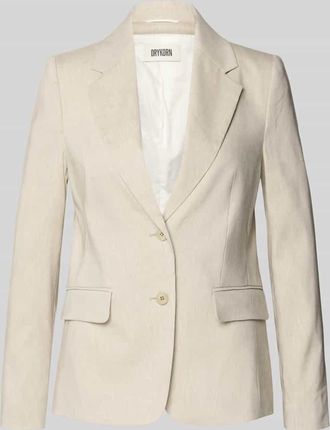 Drykorn Drykorn Blazer aus Leinen-Mix mit Pattentaschen Modell BUNDREY in Sand Melange, Gr&ouml;&szlig;e 40