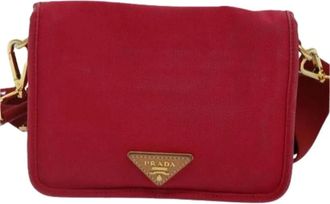 Prada Pre-owned Cross Body Bags, female, Red, Size: ONE SIZE Pre-owned Vintage Cross Body Bag