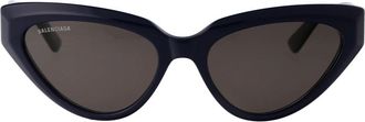 Balenciaga Stijlvolle zonnebril met model Bb 0270S - Dames - Zonnebrillen - Blauw - 56 MM - Accessoires