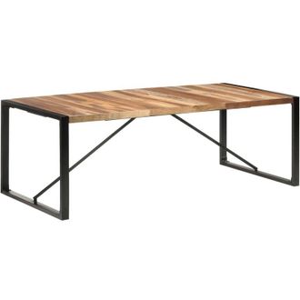 vidaXL Mesa De Comedor Madera Maciza Y Acabado Acacia 220x100x75 Cm Vidaxl