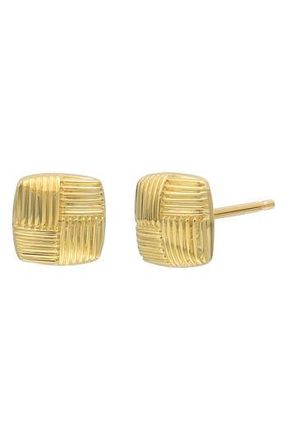 Bony Levy 14K Gold Crosshatched Stud Earrings in 14K Yellow Gold at Nordstrom Rack
