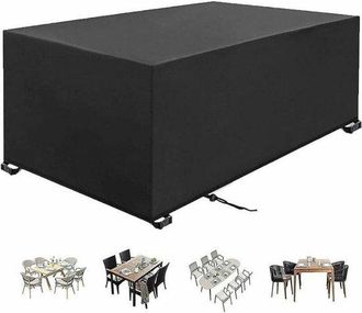 OEM Funda Para Muebles De Jard&iacute;n - 230x120x75cm - Negra - Tejido Oxford - Resistente Al Viento - Protecci&oacute;n Uv