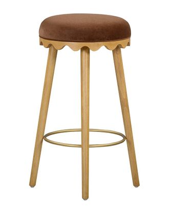 TOV Furniture Tov Furniture Oodle Performance Vegan Mohair Natural Bar Stool