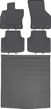 OEM Juego De Alfombrillas De Goma Para Skoda Superb Iii Kombi (2015-2020) + Alfombrilla Para El Maletero