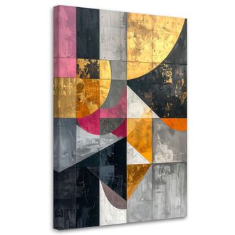Feeby Cuadro Sobre Lienzo Abstracci&oacute;n Moderna Y Colorida 70x100