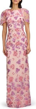 JS Collections Teigen Sequin Column Gown in Pink Multi at Nordstrom Rack, Size 2