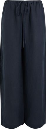 Bec&bridge Elyce Wide-leg Linen Trousers - Navy - 14 (UK14 / L)