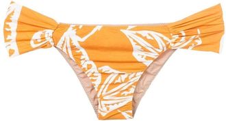 Clube Bossa leaf-print bikini-bottoms - women - Polyamide/Elastane - GG - Orange