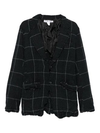 Comme Des Garçons checked blazer - Grey