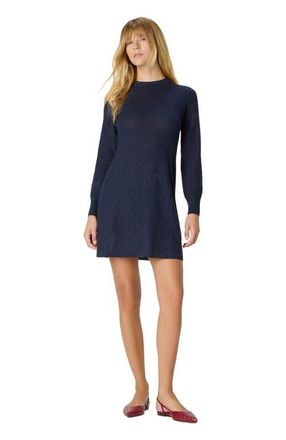 Missoni Womens Short Flared Dress With Long Sleeves And Jacquard Detailing in Blue at Nordstrom, Size X-Small