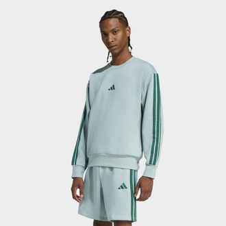 adidas Sweatshirt ADIDAS SPORTSWEAR ESSENTIALS 3-STREIFEN, Herren, Gr. XXL, wonder sage, collegiate gr&uuml;n, Obermaterial: 55% Baumwolle, 36% Polyester, 9% Visk