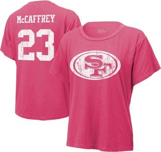 Majestic Threads Womens Majestic Threads Christian McCaffrey Pink San Francisco 49ers Name & Number T-Shirt at Nordstrom, Size Xx-Large