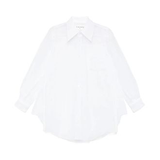 Comme Des Gar&ccedil;ons White Button-Up Shirt with Chest Pocket - female - Comme des Gar&ccedil;ons - Shirts - White - XS - Blouses & Shirts