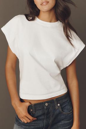 A Gold E Meg Cotton Cap-Sleeve T-Shirt Top