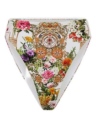 Camilla Egyptian Rose bikini bottoms - women - Recycled Polyamide/Elastane - L - White