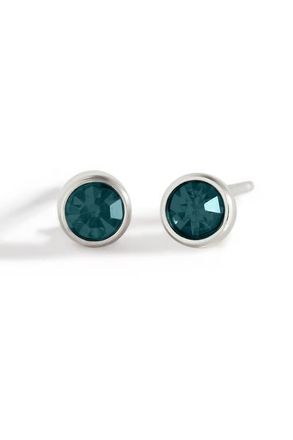 Mint & Lily Birthstone Bezel Studs in Silver /December Tanzanite at Nordstrom