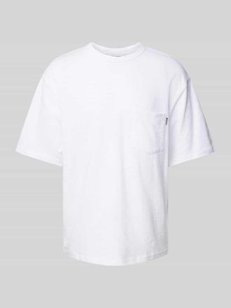 Review T-Shirt mit Brusttasche in Weiss, Gr&ouml;&szlig;e XL