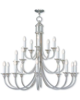 Livex Lighting Livex Cranford 20-Light Brushed Nickel Foyer Chandelier