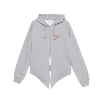 Charles Jeffrey Loverboy LOVERBOY by Charles Jeffrey, Zip-throughs, female, Gray, Size: 2XS Logo Zip Hoodie