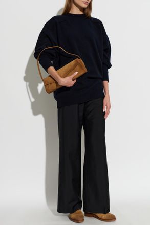 Jil Sander Wool Pleated Trousers, Womens, Black