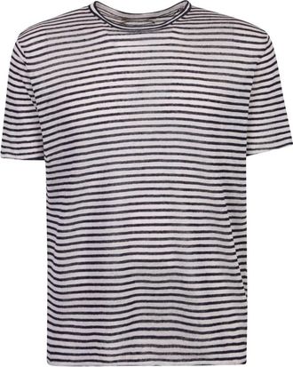 Original Vintage T-Shirts - Heren - T-shirts - Blauw - M - Linnen - Tops
