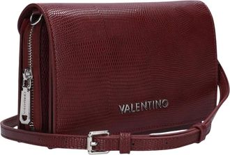 Valentino Tassen, Dames, Rood, ONE Size, Wol, Bruine Flap Tas voor Vrouwen