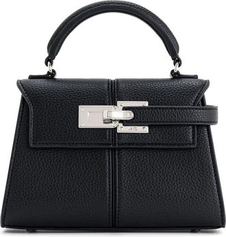 JW PEI Elise Faux Leather Top Handle Bag in Black at Nordstrom