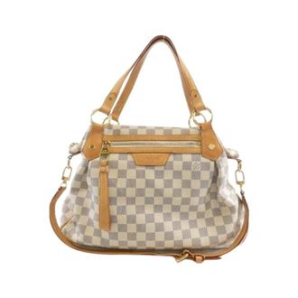 Louis Vuitton Pre-owned Handbags, female, Beige, Size: ONE SIZE Pre-owned Evora Damier Azur Shoulder Bag