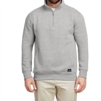 Nautica Anchor Quarter Zip Pullover In Oxford