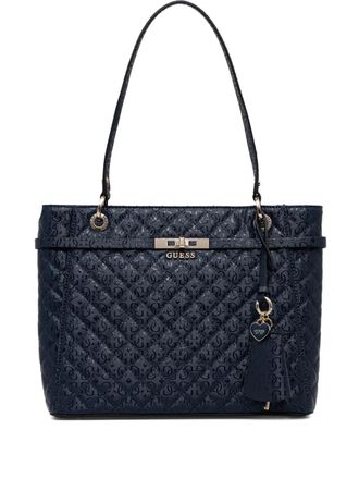Guess Co Idra quilted charm tote bag - Blue