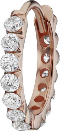 Maria Tash Invisible Set Diamond Single Clicker Hoop Earring in 18K Rose Gold/Diamond at Nordstrom, Size 8 Mm