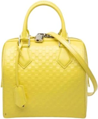 Louis Vuitton Pre-owned Handbags, female, Yellow, Size: ONE SIZE Pre-owned Speedy Cube PM