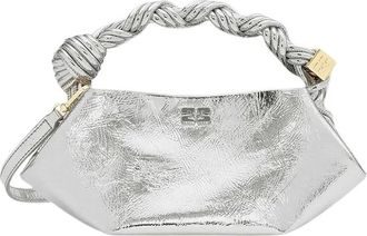 Ganni Tassen, Dames, Grijs, ONE Size, Katoen, Mini Bou Bag