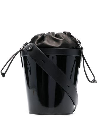 Maison Margiela Medium Fire leren bucket-tas - Zwart
