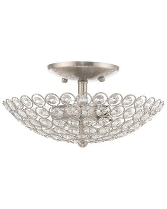 Livex Lighting Cassandra 2 Lt Brushed Nickel Ceiling Mount
