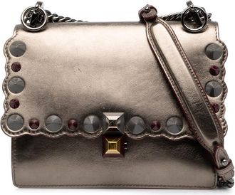 Fendi Pre-owned Fendi Mini Scalloped Metallic Studded Leather Kan I Crossbody Ladies 02HZ1ZJY5TBVHJ51