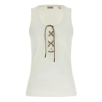 Burberry Dames, Tops, Wit, Maat: S Katoen
