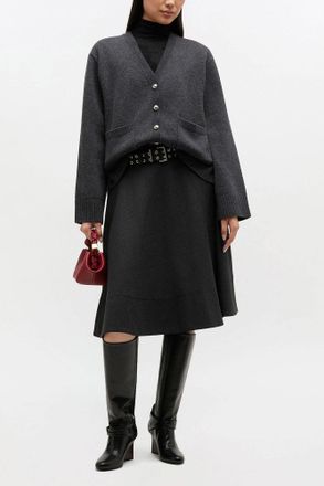 Ganni Wool Suiting Wrap Skirt - Size 34 Mixed