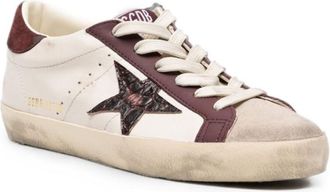 Golden Goose Red Super-Star Leather Sneakers